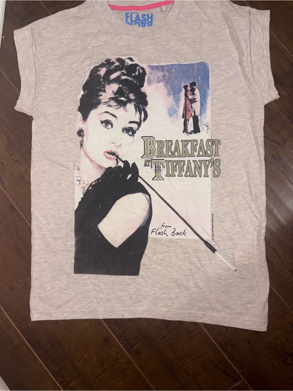 Breakfast at Tiffany's Graphic Tee - Light Gray